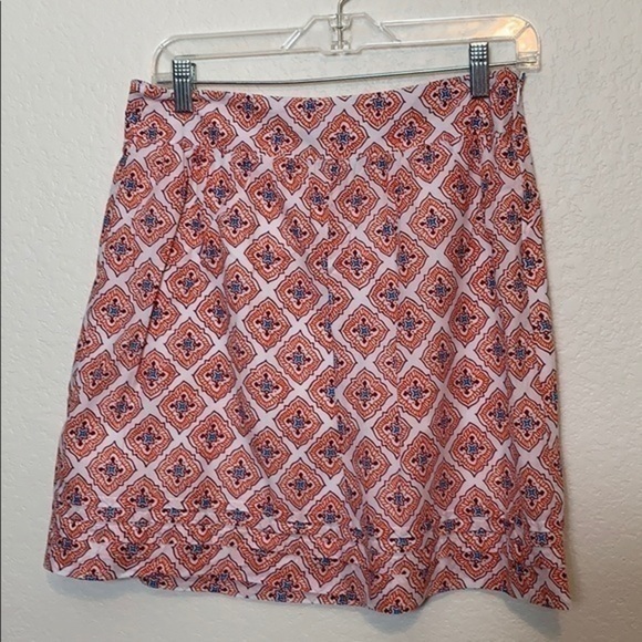 Loft White with Orange Purple & Blue Pattern Skirt - Picture 2 of 6